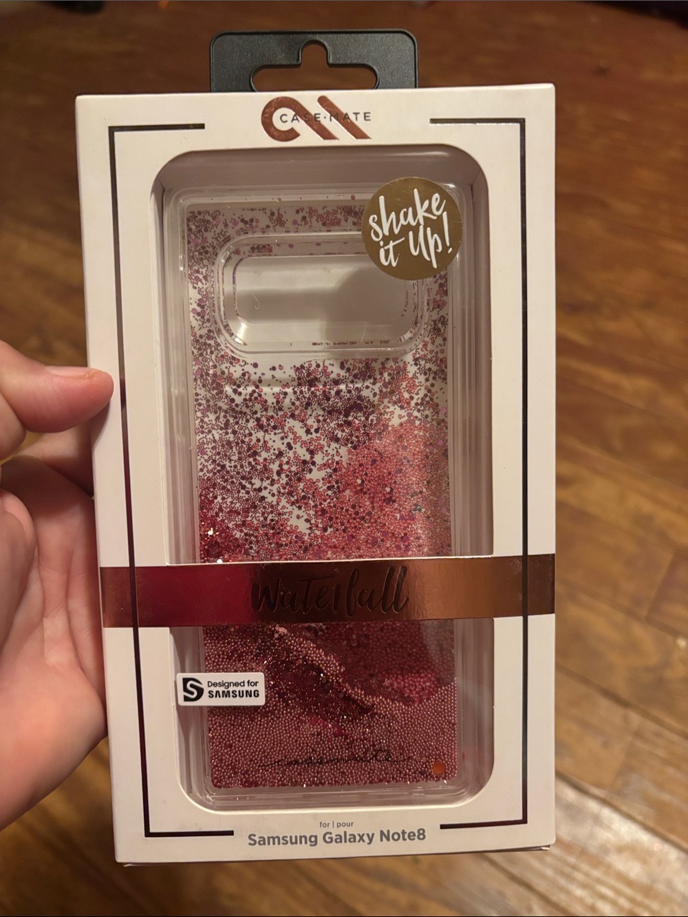 case-mate Waterfall Glitter Shake Case for Samsung Galaxy Note8 — Rose Pink